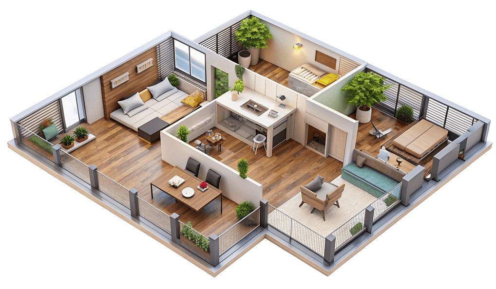 تصميم داخلي وخارجي، تنفيذ، إشراف هندسي
